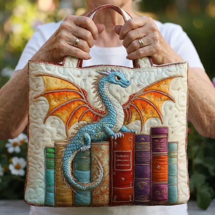 Sac matelassé avec dragon vert - Gardien des livres
