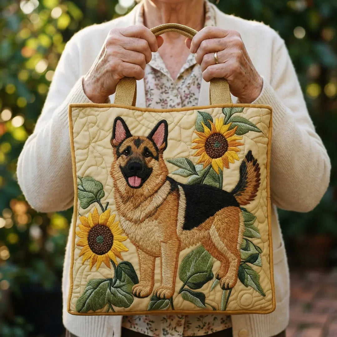 Sac tote avec doublure - Berger Allemand Floral