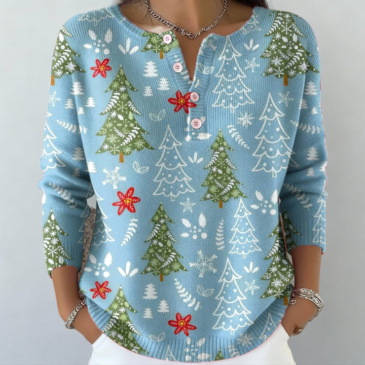 Iris - Pull de Noël avec boutons