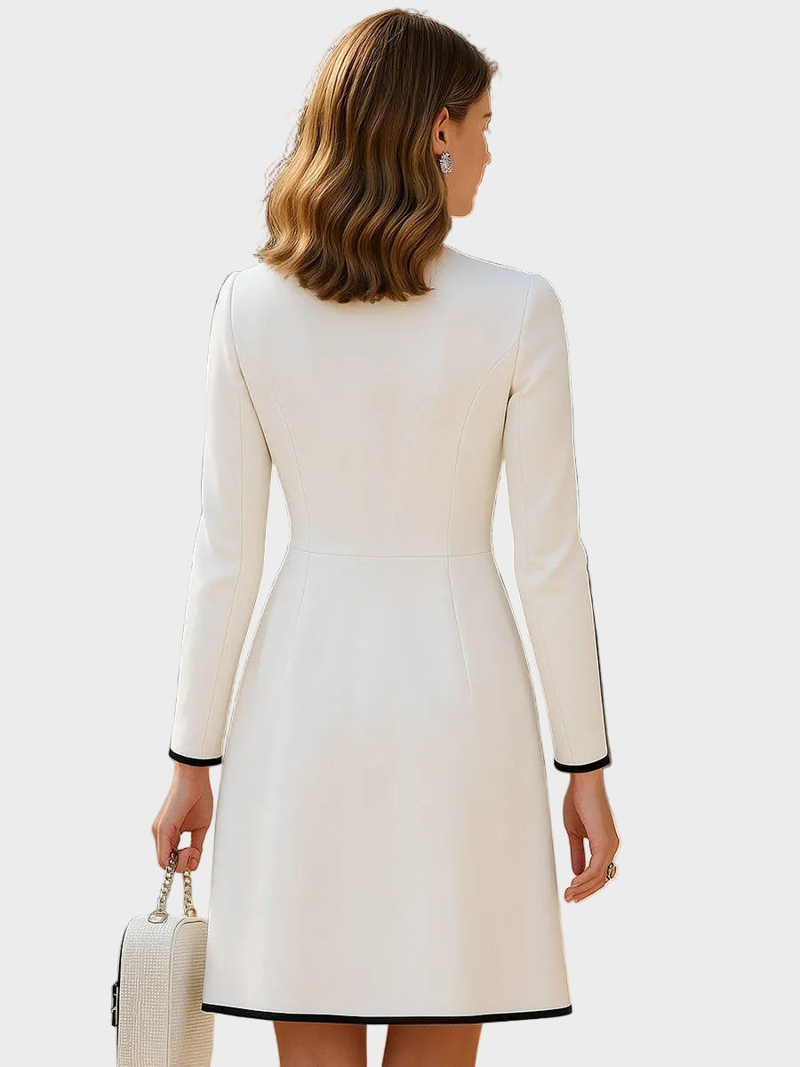 Ksenia – robe midi contrastée