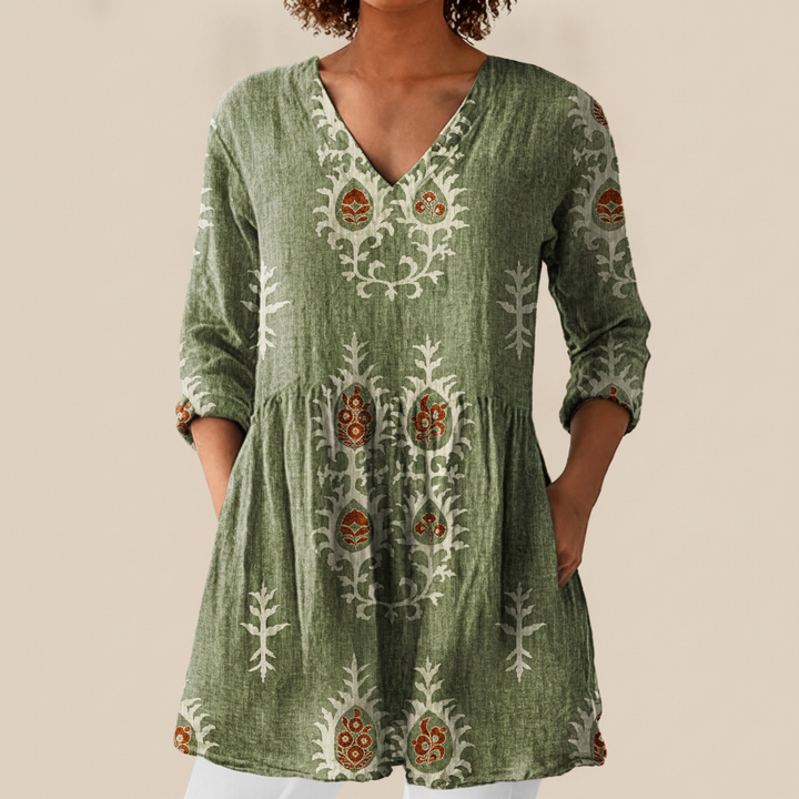 Sylvie - Blouse longue imprimée
