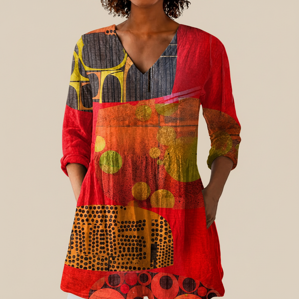 Fanny - Blouse longue imprimée
