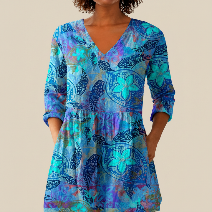 Romy - Blouse longue imprimée