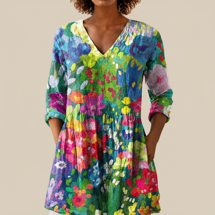 Agathe - Blouse longue imprimée