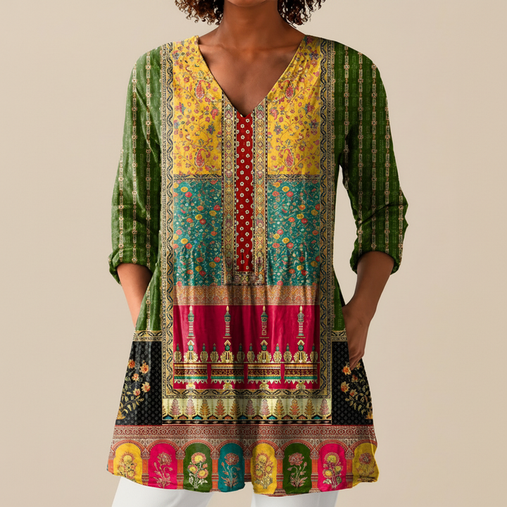 Lucie - Blouse longue imprimée
