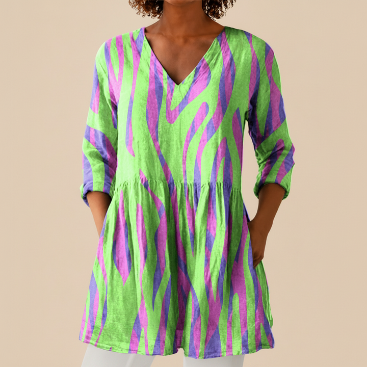 Mireille - Blouse longue imprimée
