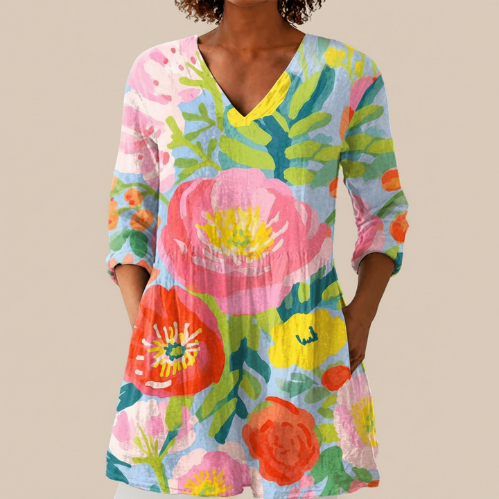 Nadine - Blouse longue imprimée