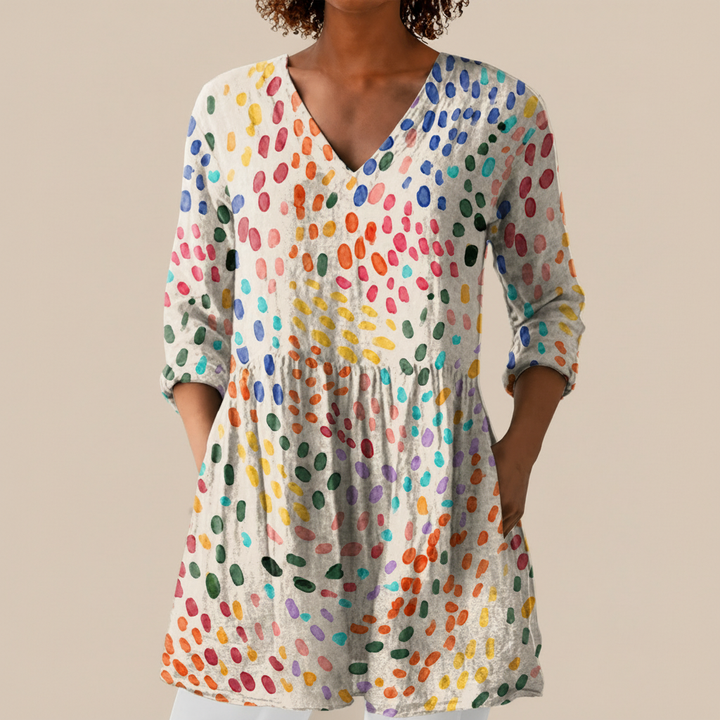 Noëlle - Blouse longue imprimée