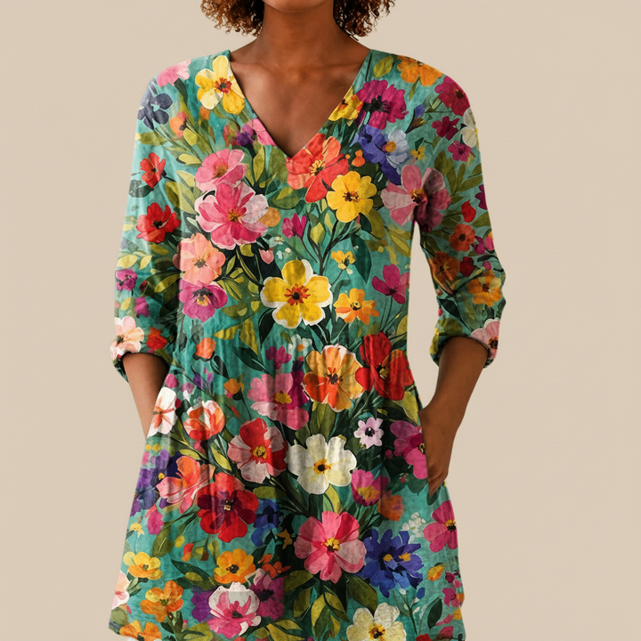 Suzanne - Blouse longue imprimée