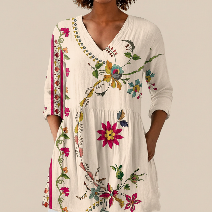 Océane - Blouse longue imprimée