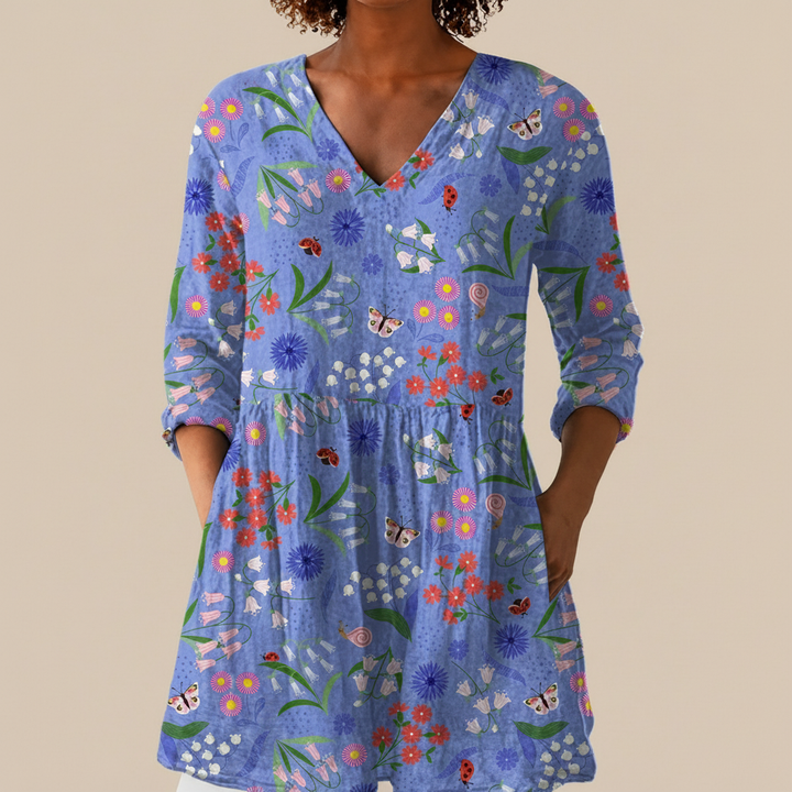 Amélie - Blouse longue imprimée