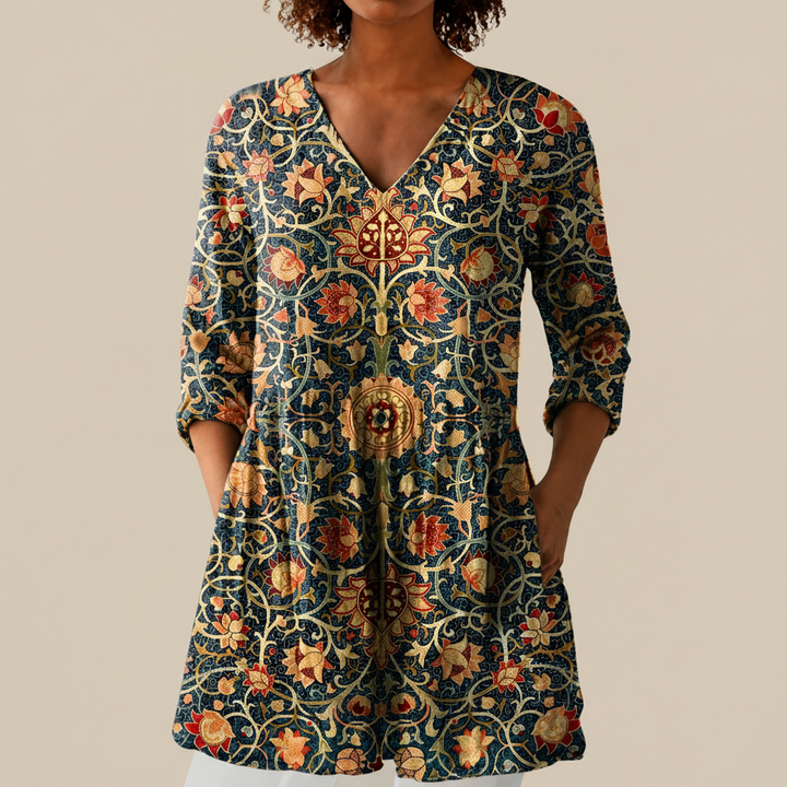 Nadia - Blouse longue imprimée