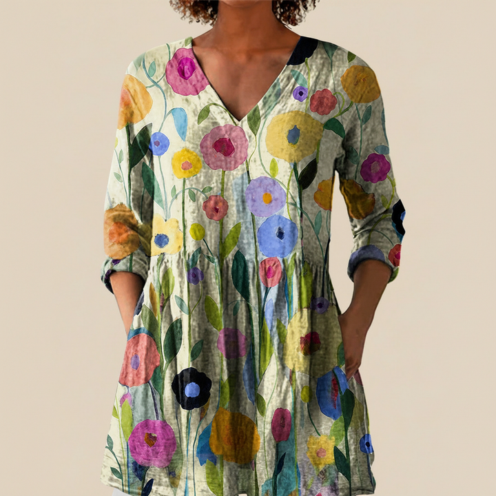 Floriane - Blouse longue imprimée