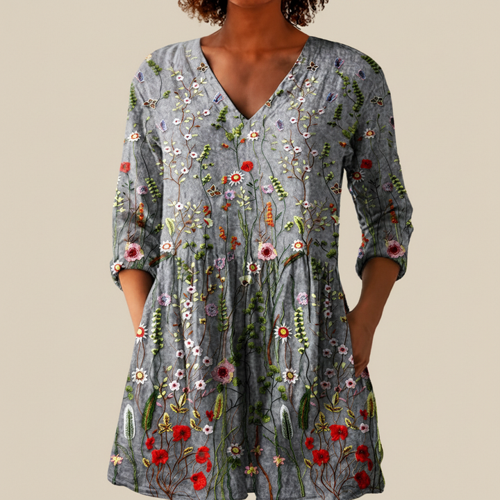 Béatrice - Blouse longue imprimée