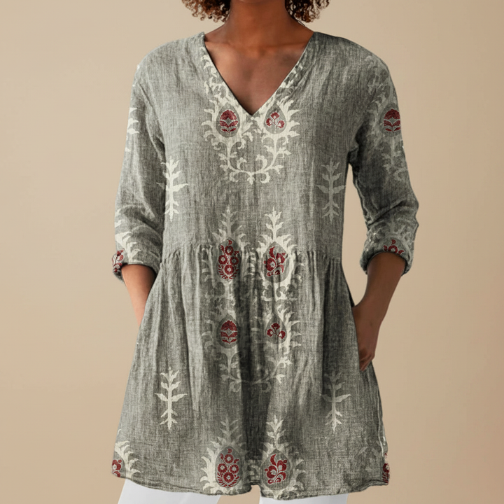Sylvie - Blouse longue imprimée