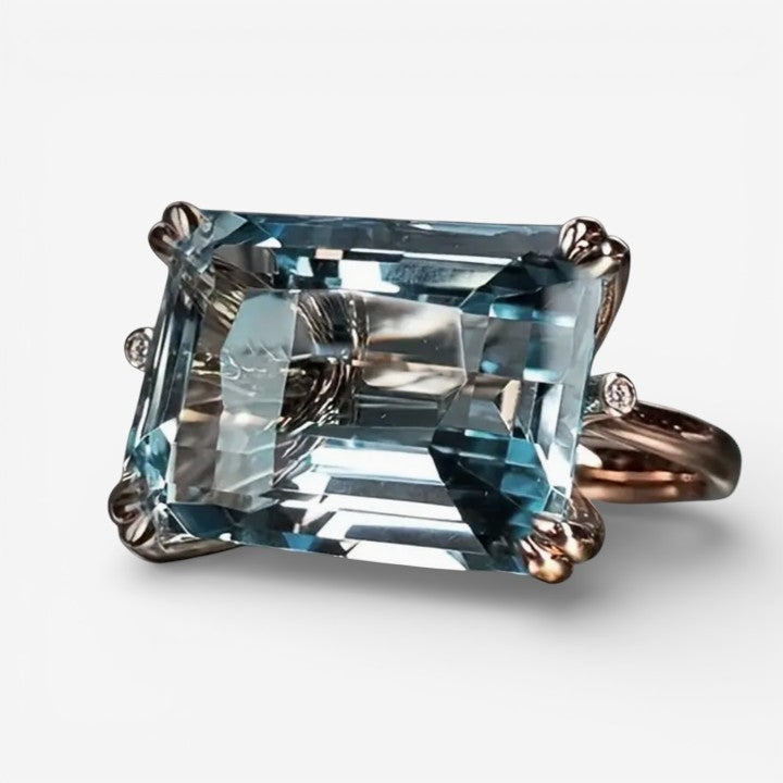 Bague en Zirconia Bleu Vintage