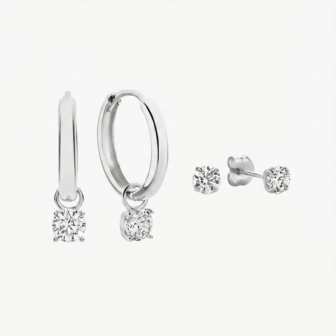 Set de boucles d’oreilles Larmes de Lune