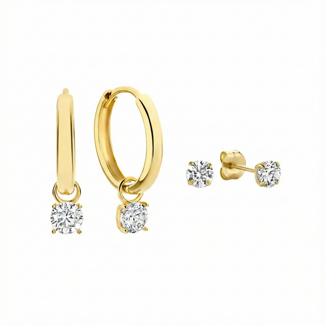 Set de boucles d’oreilles Larmes de Lune