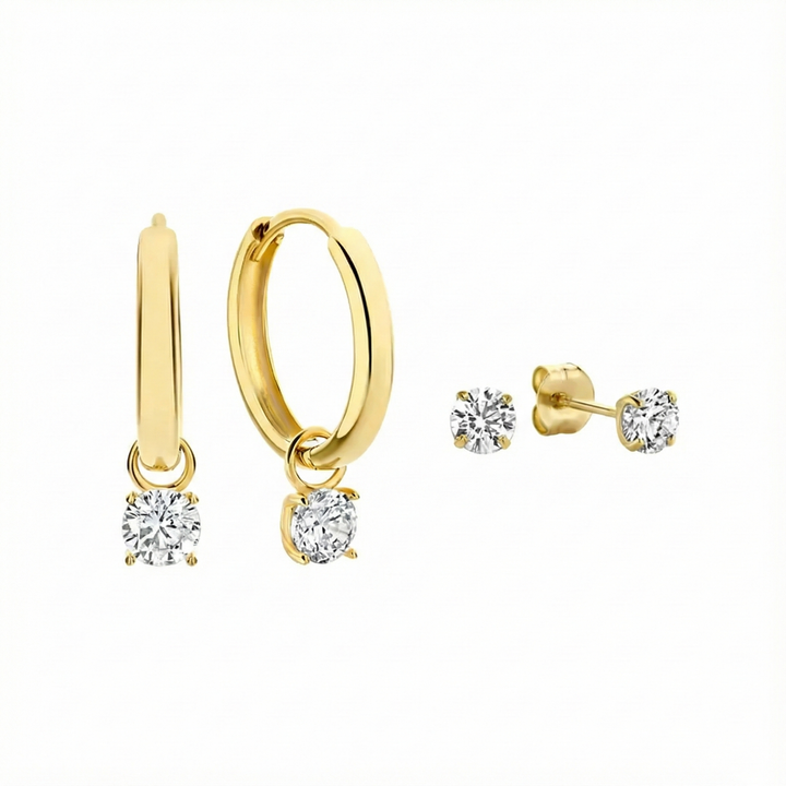 Set de boucles d’oreilles Larmes de Lune