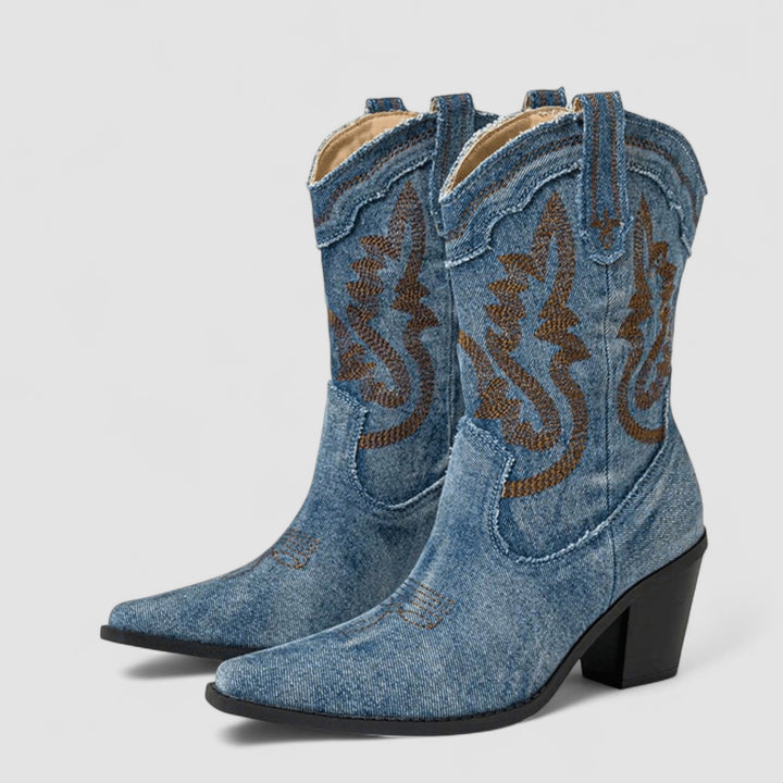 Amélie | Bottines en Denim Orthopédique