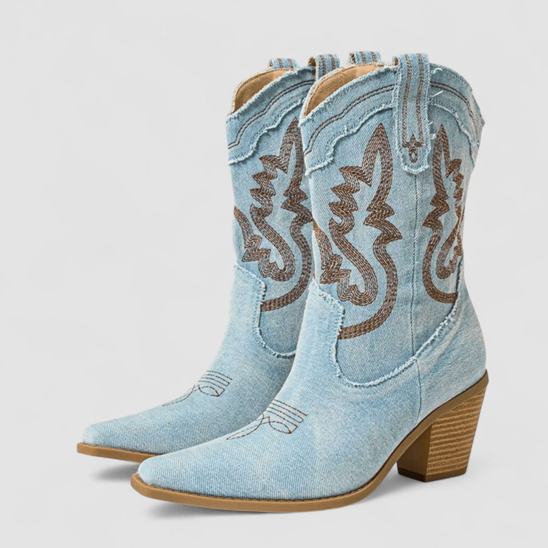 Amélie | Bottines en Denim Orthopédique