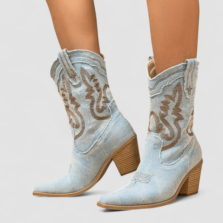 Amélie | Bottines en Denim Orthopédique