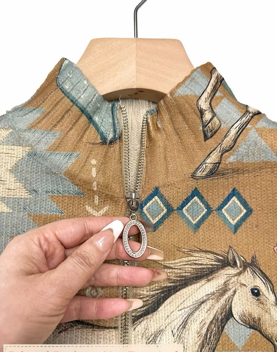 Perrine - Sangle de désert et cardigan à zip cactus