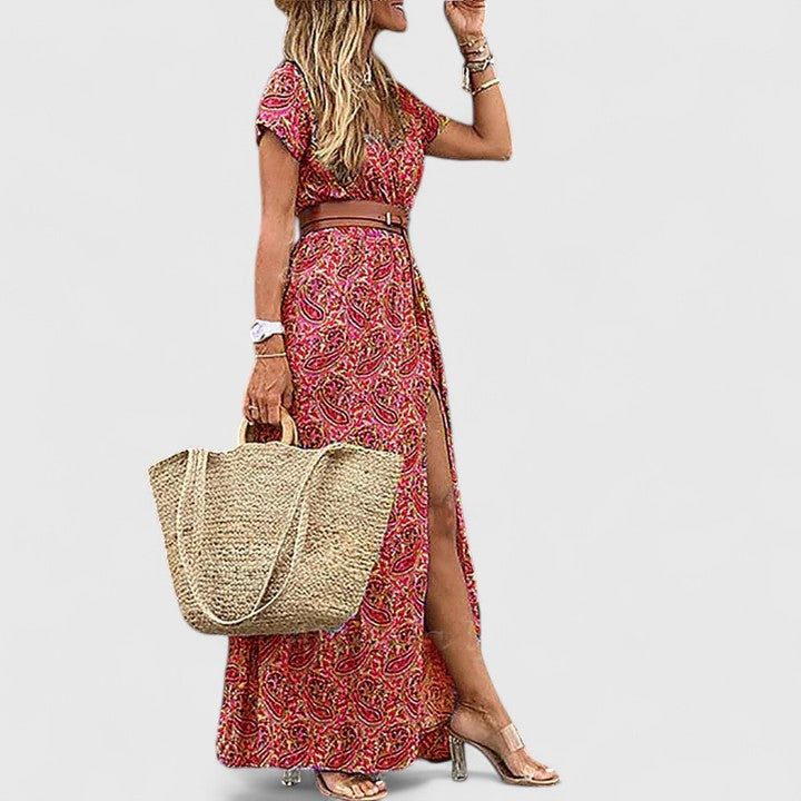 Caroline | Robe Maxi Boho Élégante