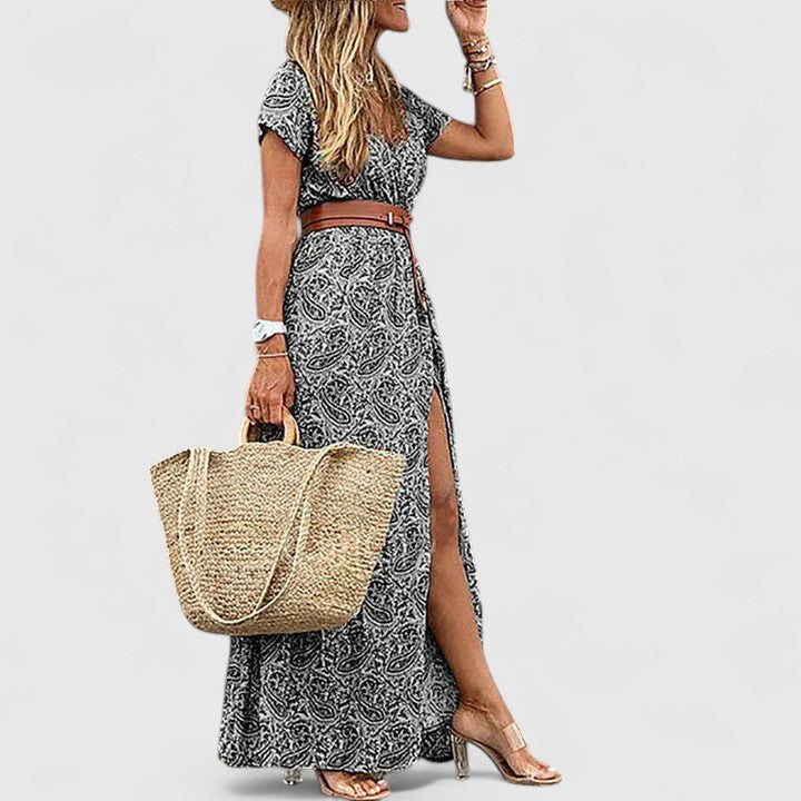 Caroline | Robe Maxi Boho Élégante