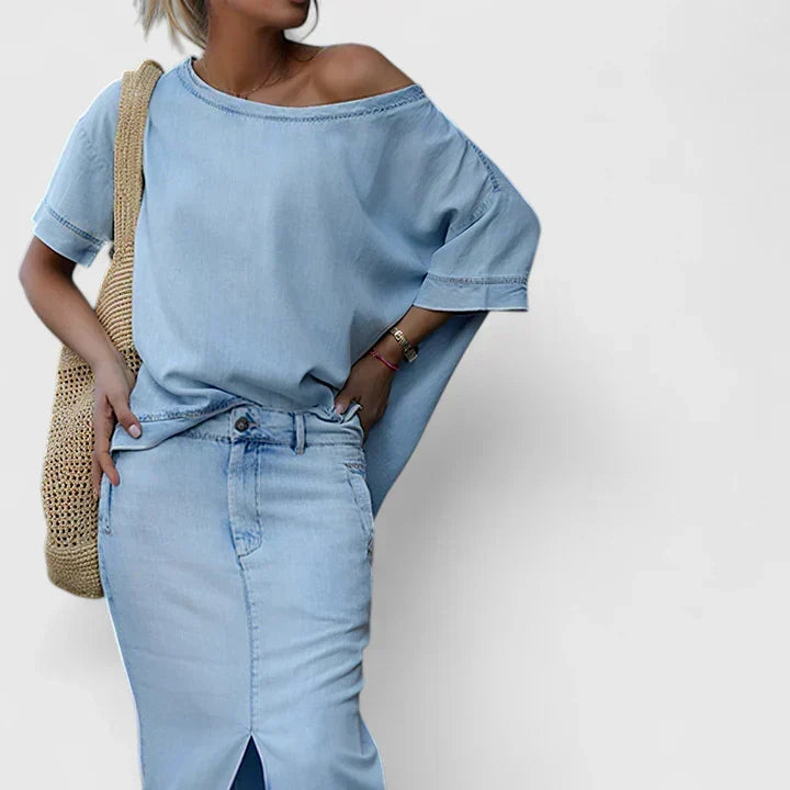 Isabelle | Ensemble de Jupe Maxi Élégante